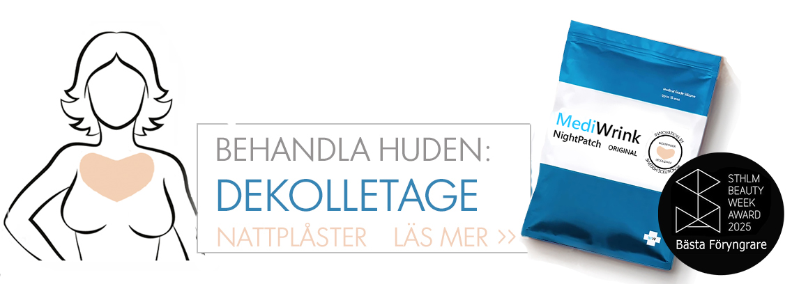 Dekolletage förband rynkor, fina linjer ojämn hud på bröstet